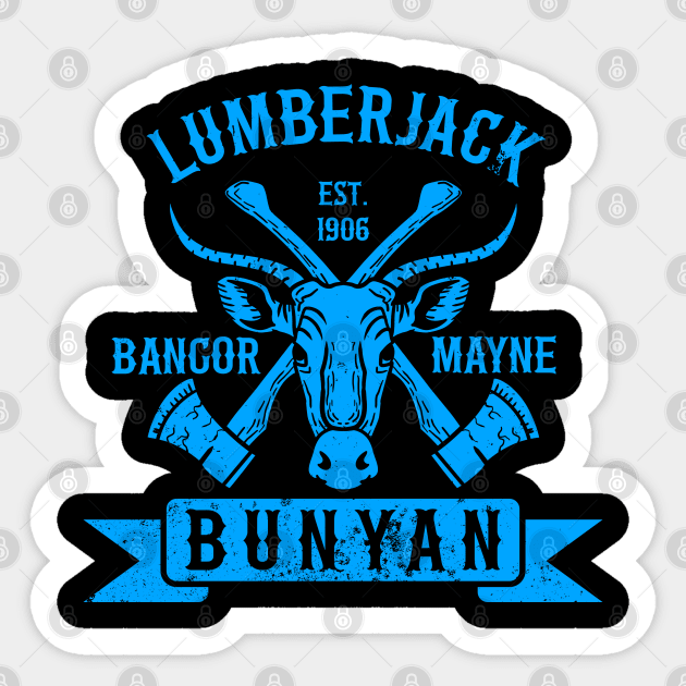 Lumberjack Bunyan Mono Sticker by nickbeta